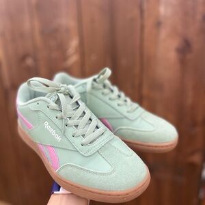 Reebok Mint Green and Pink Sneakers